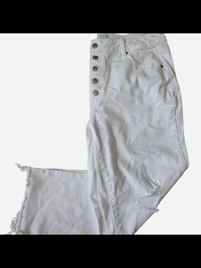 Time and Tru White Flare Jeans with Button-Fly